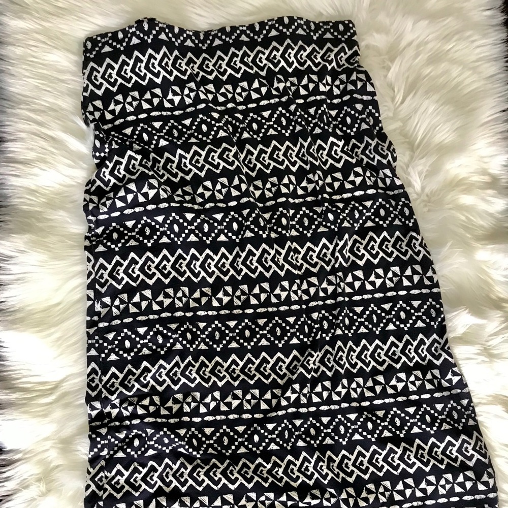 Loft Navy Blue and White Maxi Skirt